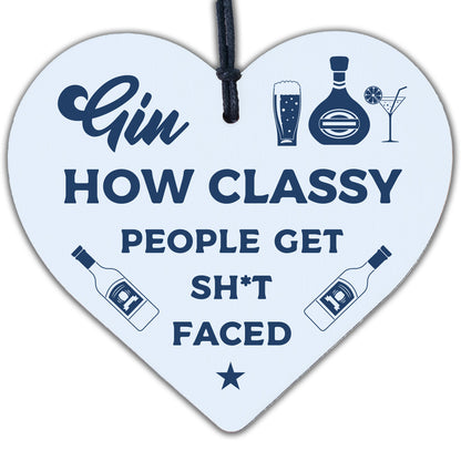 Funny Gin Plaque Gin Sign Heart Novelty Gin Gift Birthday Gift For Friend