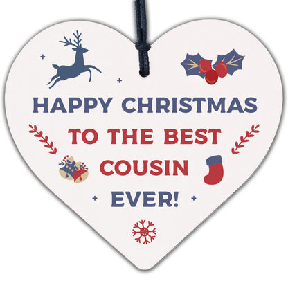 Christmas Gift For Cousin Hanging Wooden Christmas Decoration Family Gift