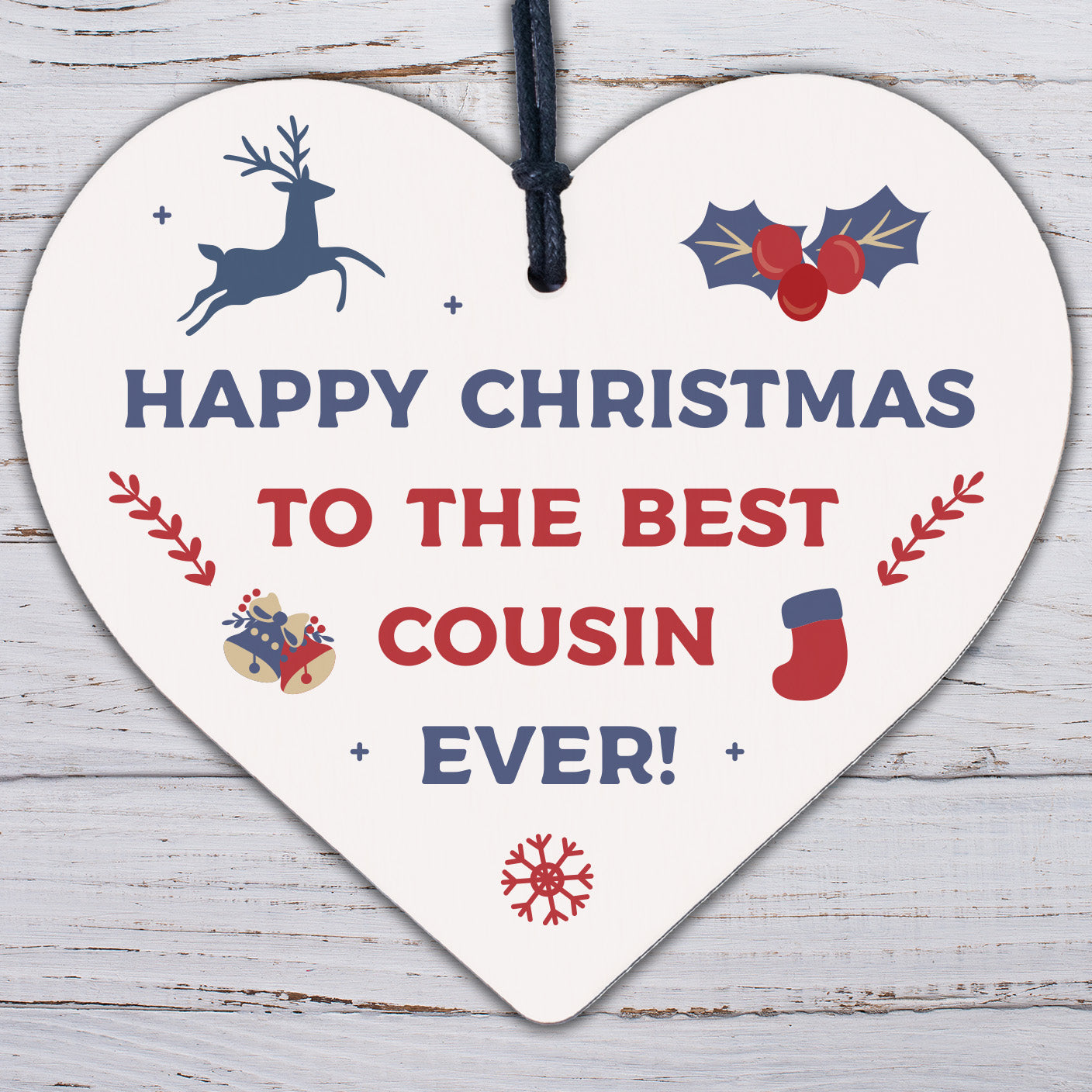 Christmas Gift For Cousin Hanging Wooden Christmas Decoration Family Gift