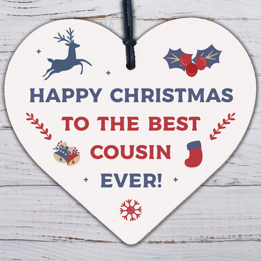 Christmas Gift For Cousin Hanging Wooden Christmas Decoration Family Gift