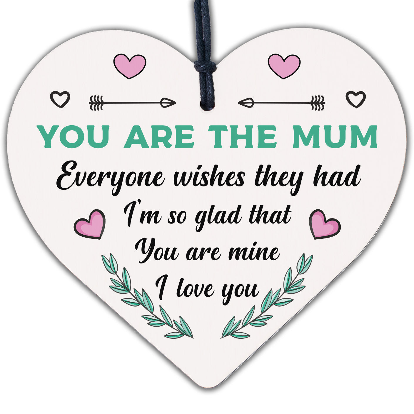 Gifts For Mum Mummy Wooden Heart Birthday Mothers Day Gifts From Daughter Son