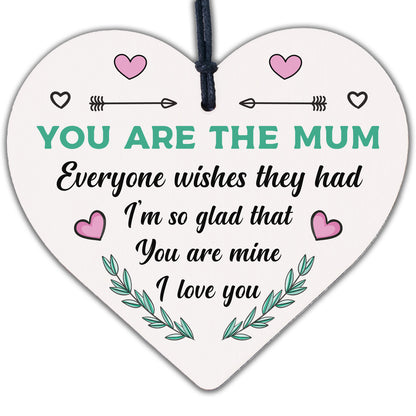 Gifts For Mum Mummy Wooden Heart Birthday Mothers Day Gifts From Daughter Son