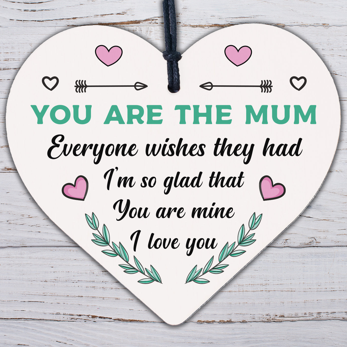 Gifts For Mum Mummy Wooden Heart Birthday Mothers Day Gifts From Daughter Son