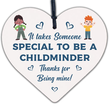 Thank You Childminder Gifts Wood Heart Leaving Gift Babysitter Thank You Present