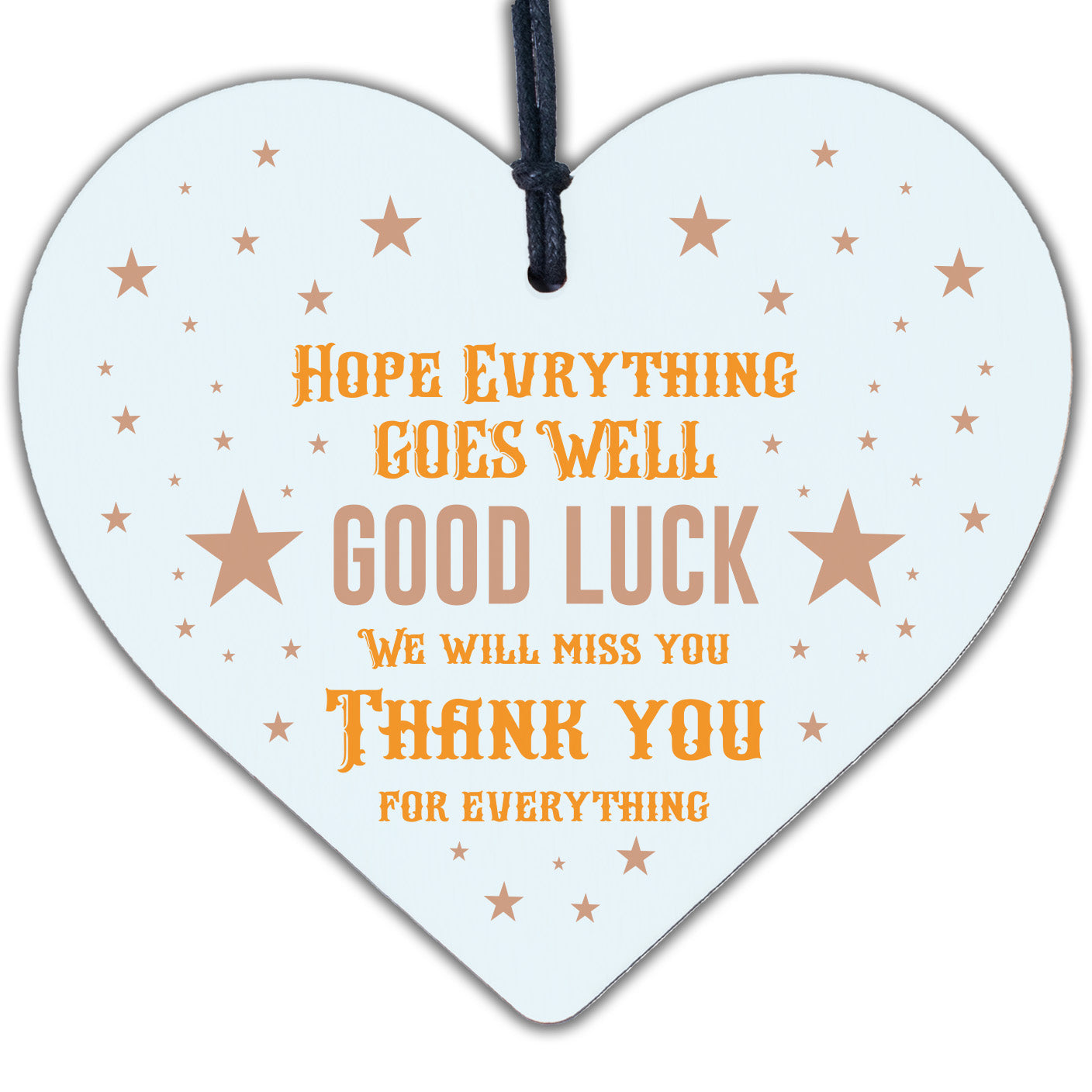 Good Luck Colleague Friend Teacher Work New Job Gift Engraved Wood Sign Present