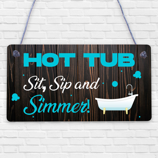 Novelty Hot Tub Signs For Garden Home Decor Gifts For Hot Tub Gifts For Her Him