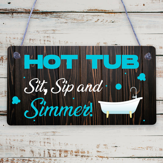 Novelty Hot Tub Signs For Garden Home Decor Gifts For Hot Tub Gifts For Her Him