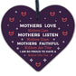 Mother's Day Gift Mother's Day Card Wooden Heart Gift For Mum Daughter Son Gifts
