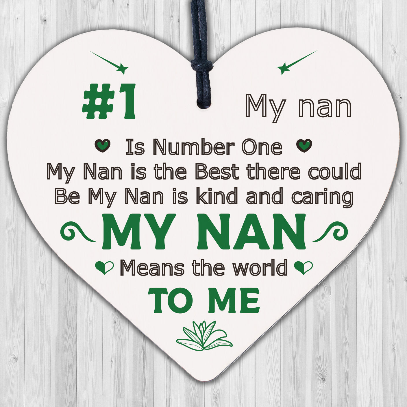 Gifts For Nan Wooden Heart Birthday Thank You Gifts For Nan From Grandchildren