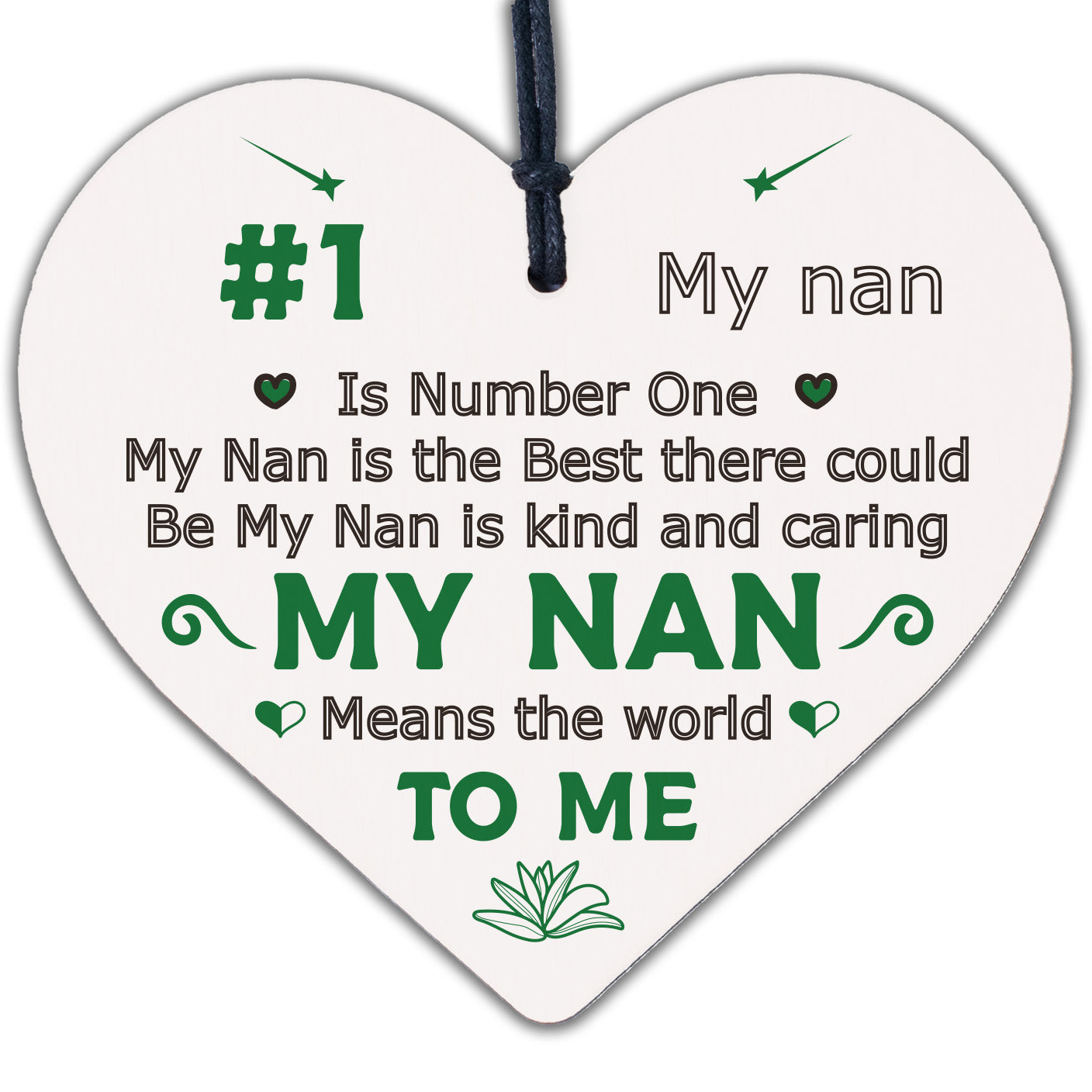 Gifts For Nan Wooden Heart Birthday Thank You Gifts For Nan From Grandchildren