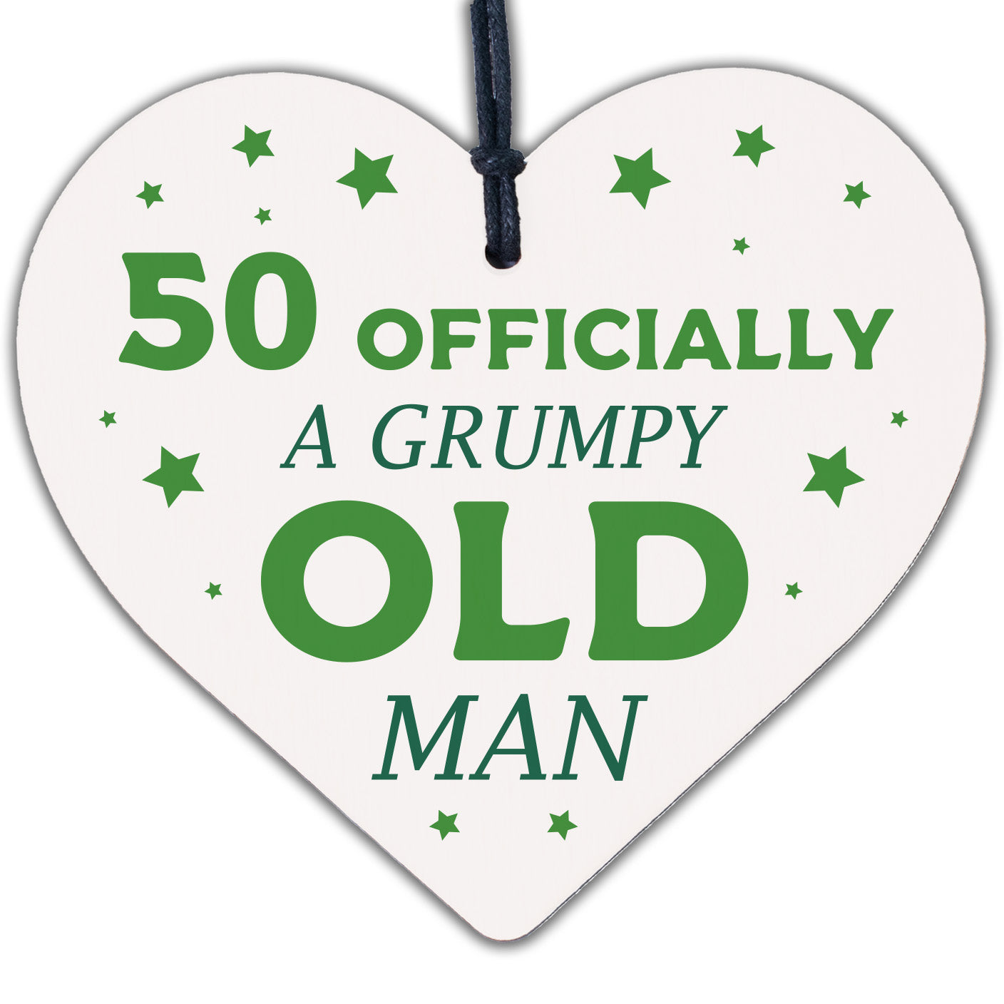 Rude 50th Birthday Funny Wooden Heart Birthday Gift For Dad Uncle Gift For Him