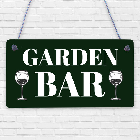 Shabby Chic Garden Bar Sign Hanging Wall Sign For Bar Summerhouse Alcohol Gift