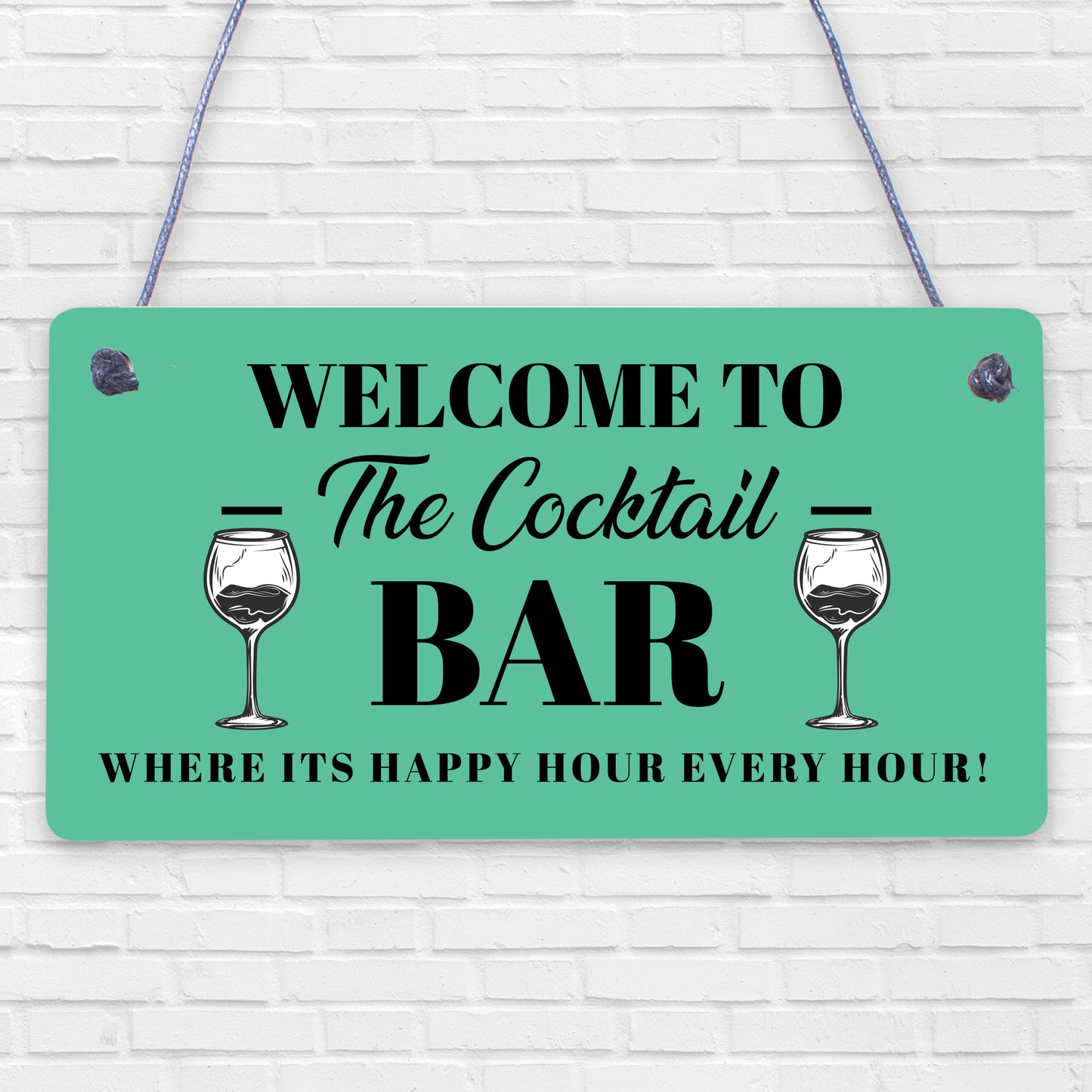 Welcome To Cocktail Bar Novelty Hanging Plaques Pub Garden Sign Friendship Gifts