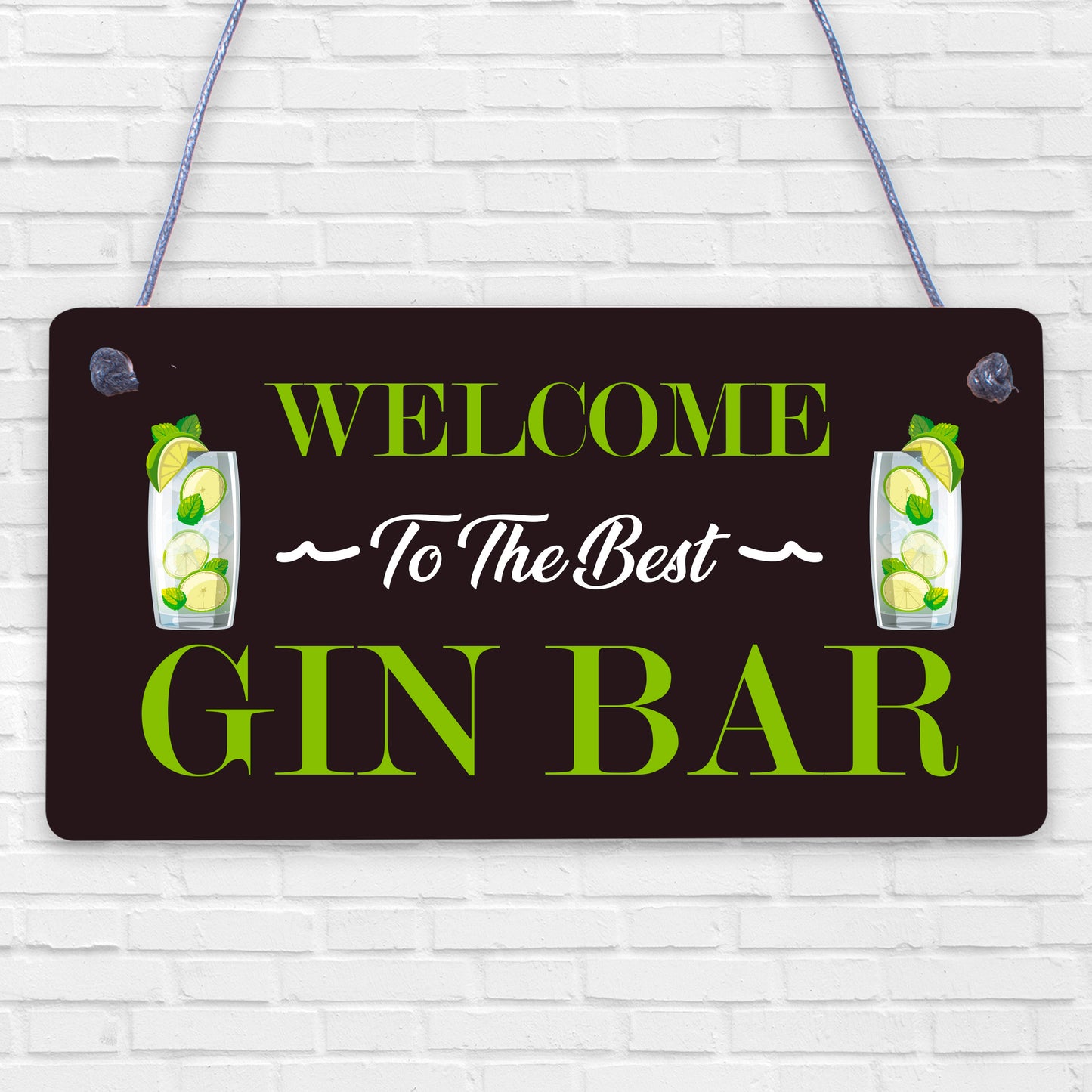 Best Gin Bar Sign Shabby Chic Home Bar Garden Summerhouse Sign Alcohol Gift