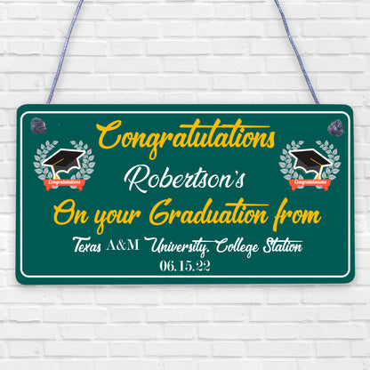 Graduation Gift For Him For Her Hanging Plaque Daughter Son Graduation Uni Gift