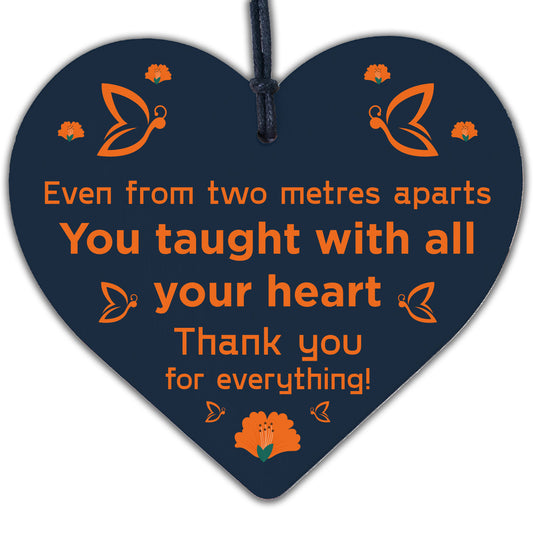 Funny Teacher Thank You Gifts Wood Heart Leaving 2021 Gift Teaching Assistant