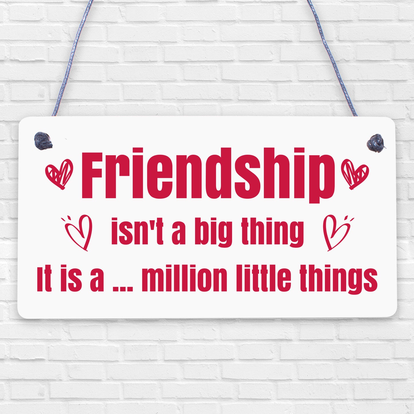 Thank You Gift Friendship Sign Birthday Keepsake Gift Hanging Wall Plaque Gifts