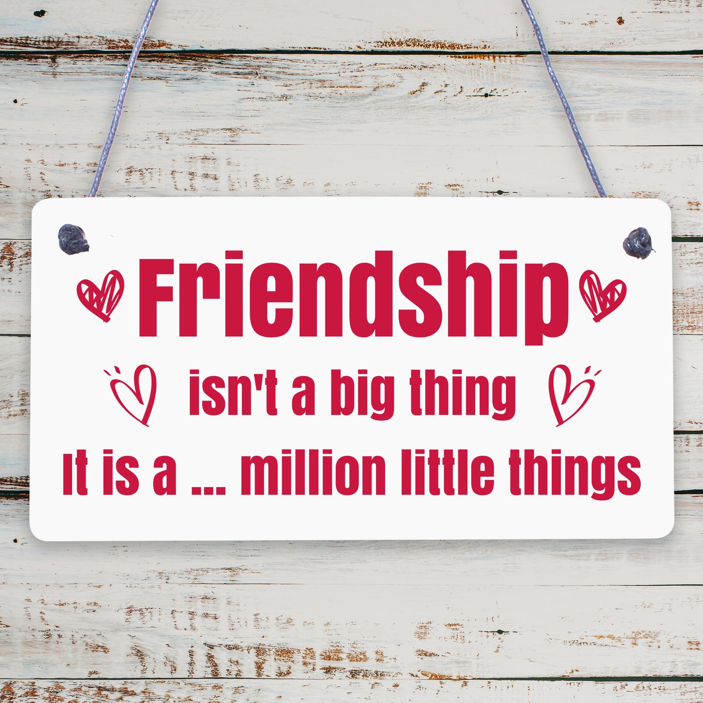 Thank You Gift Friendship Sign Birthday Keepsake Gift Hanging Wall Plaque Gifts