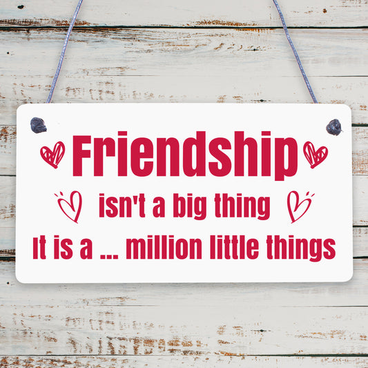 Thank You Gift Friendship Sign Birthday Keepsake Gift Hanging Wall Plaque Gifts