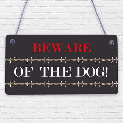 Beware Of The Dogs Novelty Wooden Hanging Shabby Chic Plaque Dog Owner Sign Gift