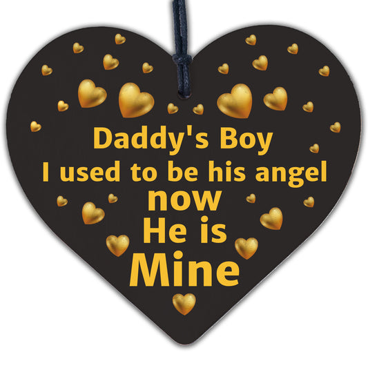 Daddys Boy Dad Memorial Heart Birthday Gifts For Garden For Grave Plaques