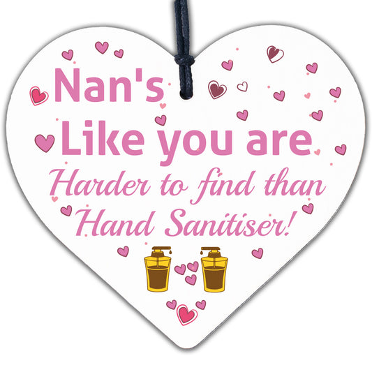 Funny Nan Gift Mothers Day Birthday Gift For Nan Wooden Heart