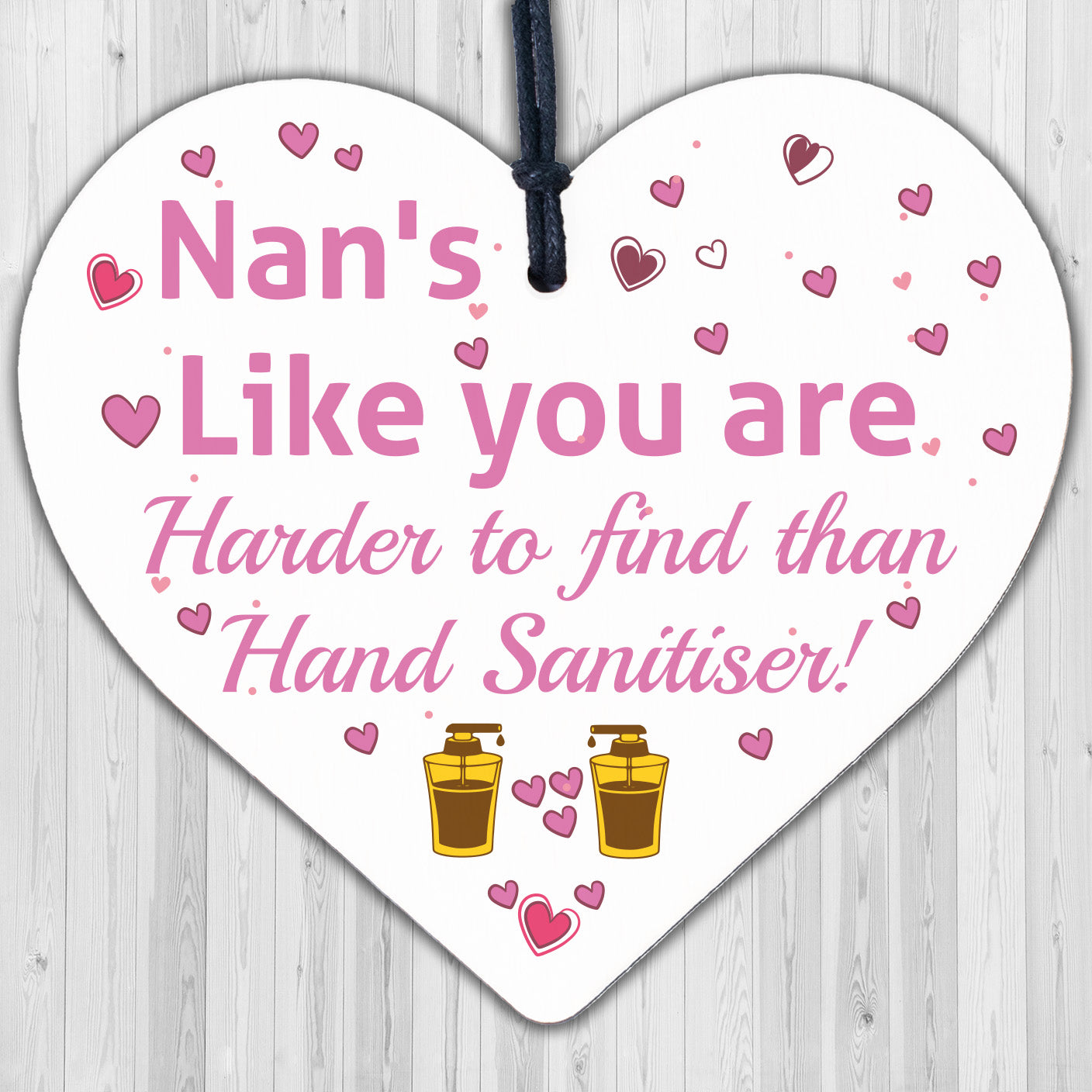 Funny Nan Gift Mothers Day Birthday Gift For Nan Wooden Heart