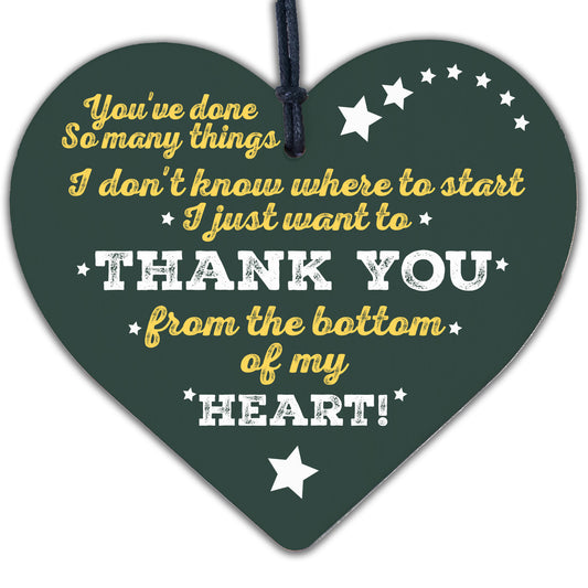 Thank You Gift For Men Women Wood Heart Friend Gift Teacher Assistant Volunteer