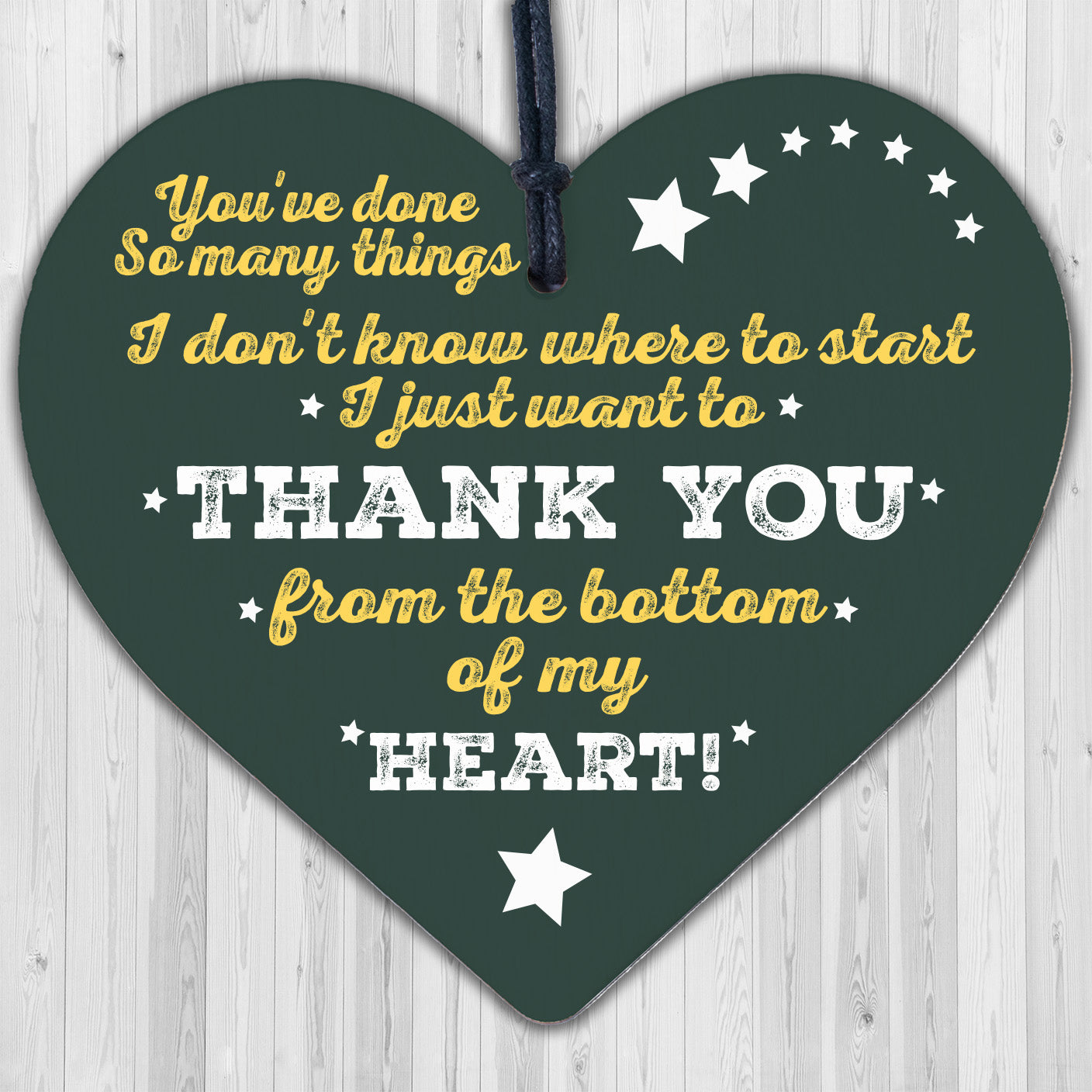 Thank You Gift For Men Women Wood Heart Friend Gift Teacher Assistant Volunteer