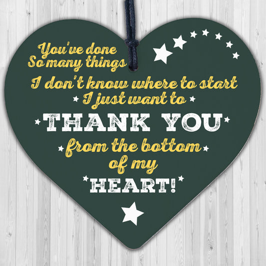 Thank You Gift For Men Women Wood Heart Friend Gift Teacher Assistant Volunteer