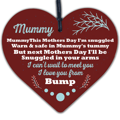 Mummy To Be Gifts Mothers Day Gift From Bump Wood Heart Sign Mum Gifts