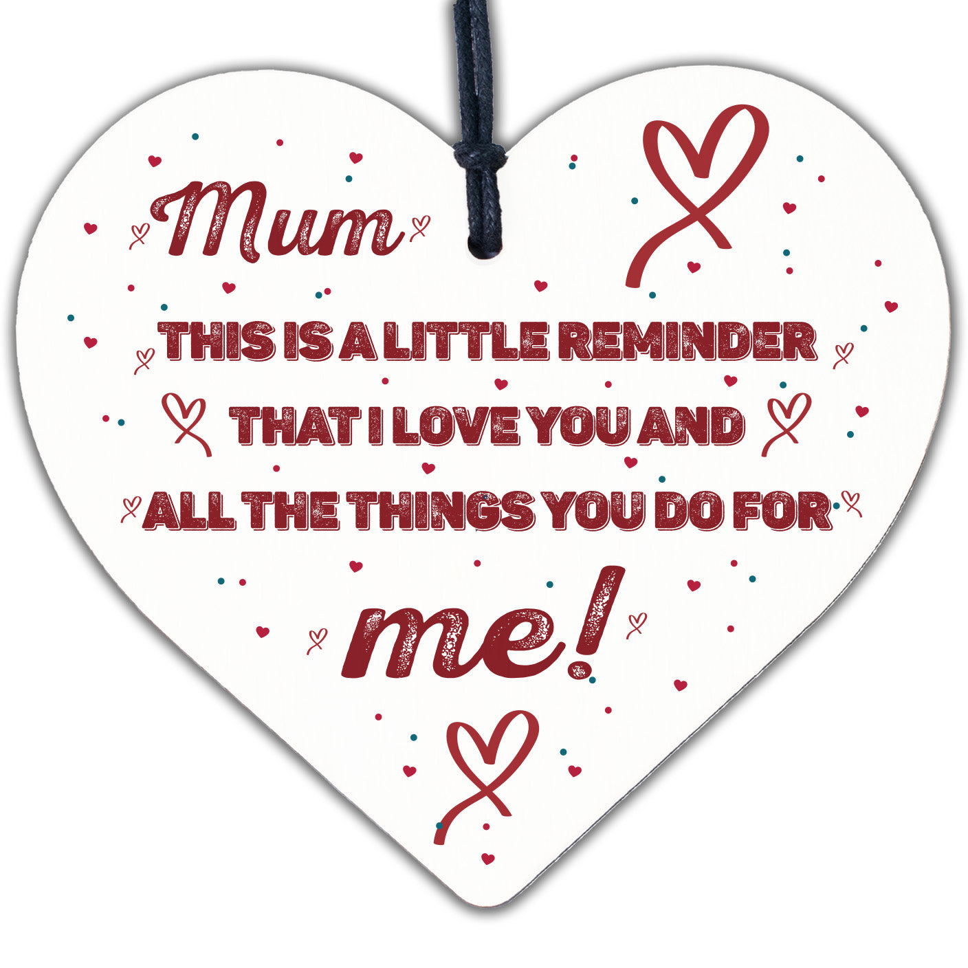 Mum Gift For Mothers Day Birthday Reminder I Love You Gift From Daughter Son