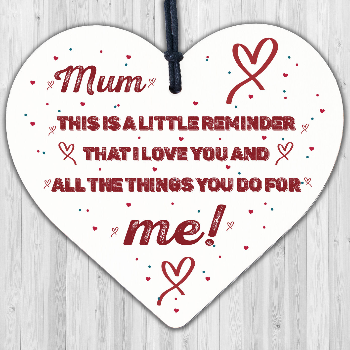 Mum Gift For Mothers Day Birthday Reminder I Love You Gift From Daughter Son