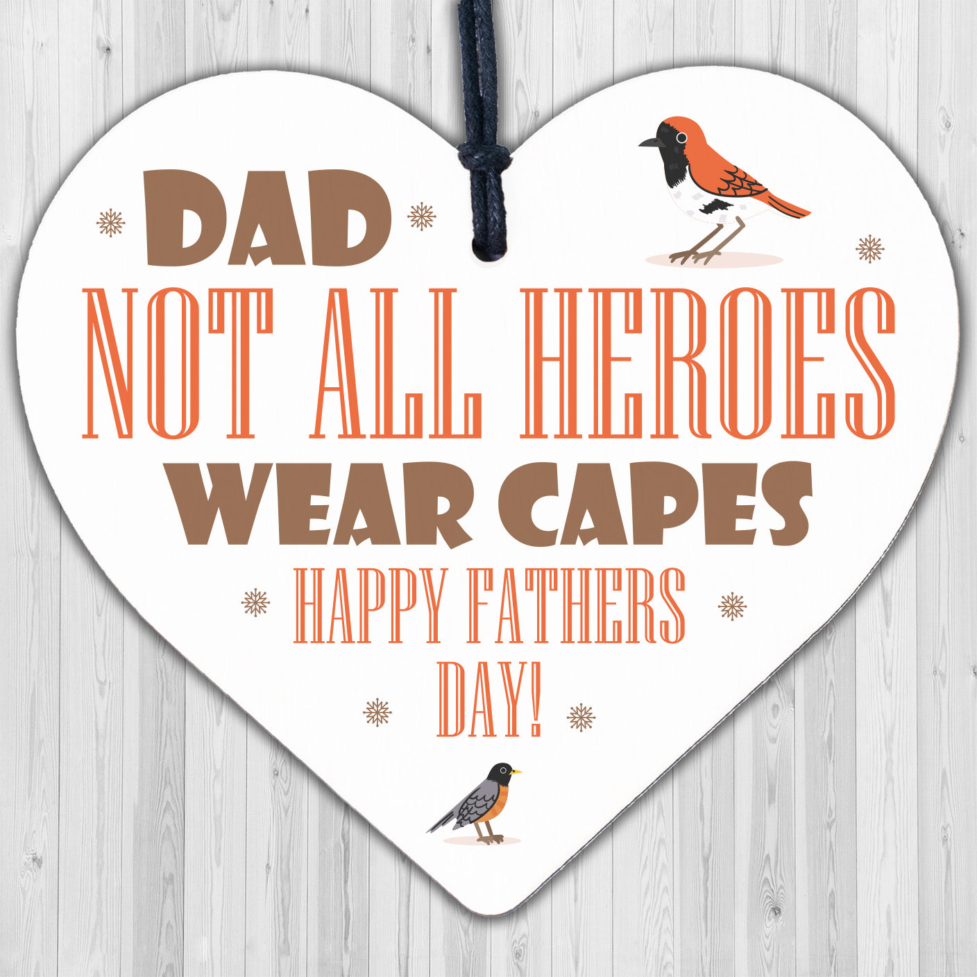 Dad Gifts For Fathers Day Wood Heart Superhero Theme Gift For Dad Thank You