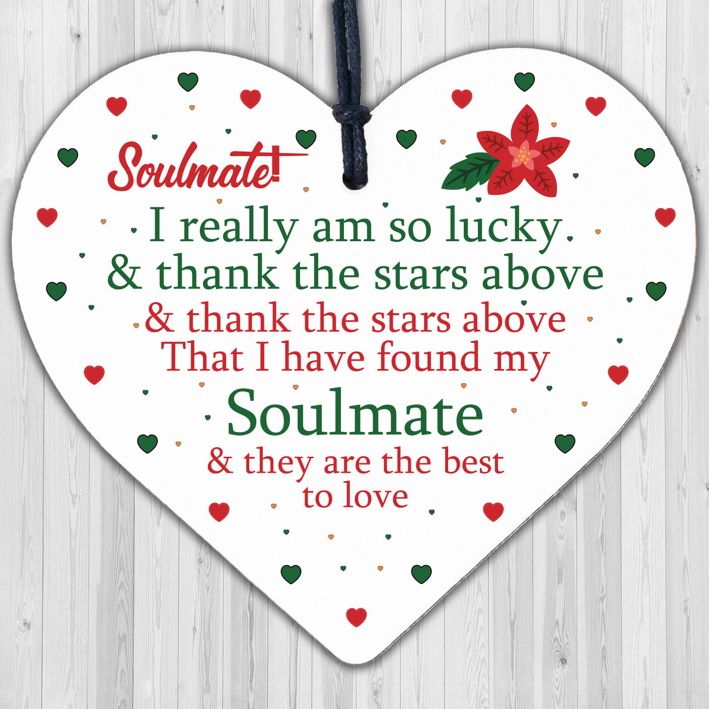 Soulmate Gifts For Him Her Heart Plaque Anniversary Birthday Husband Wife Gift