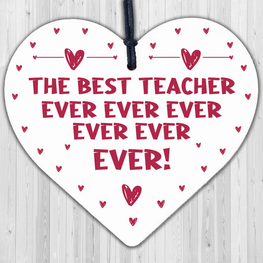 The Best Teacher Gift Leaving School End Of Term Gift For Teacher Novelty Heart