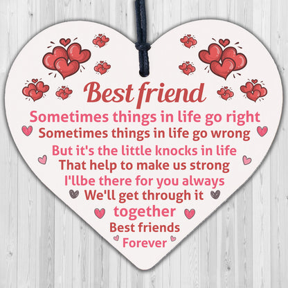 Best Friends Forever Friendship Hanging Heart Special Love Gift BFF Sign Present