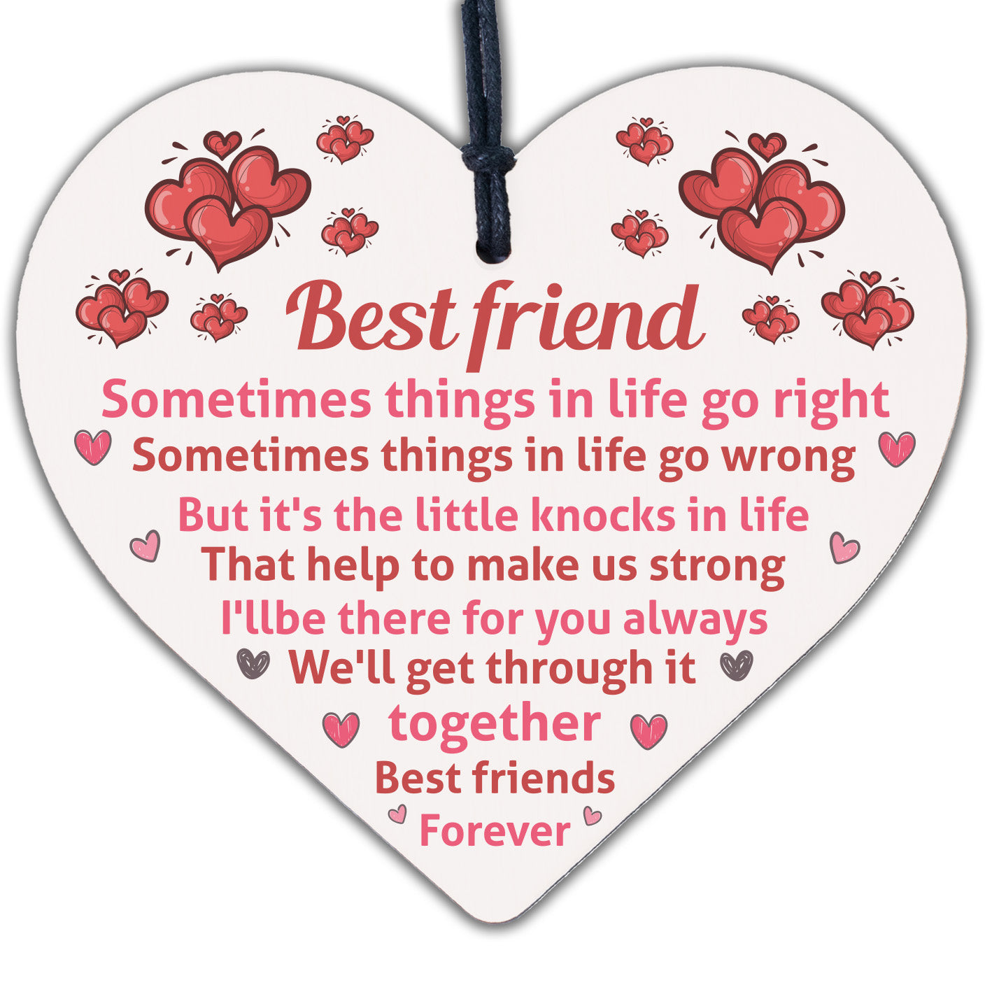 Best Friends Forever Friendship Hanging Heart Special Love Gift BFF Sign Present