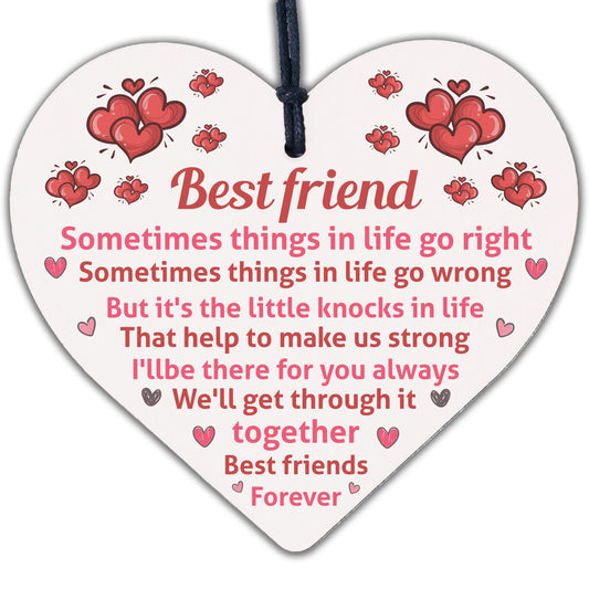 Best Friends Forever Friendship Hanging Heart Special Love Gift BFF Sign Present