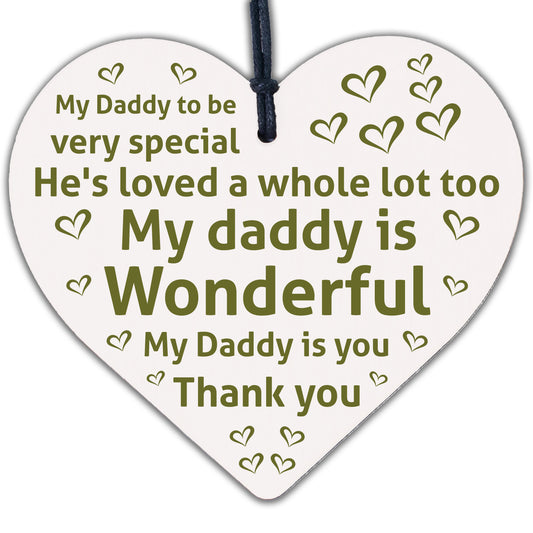 Fathers Day New Daddy Dad To Be Gift Baby Shower Pregnancy Gift Handmade Heart