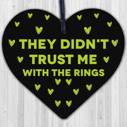 Handmade Wedding Sign Handheld Heart Trust Me With The Rings Page Boy Gift