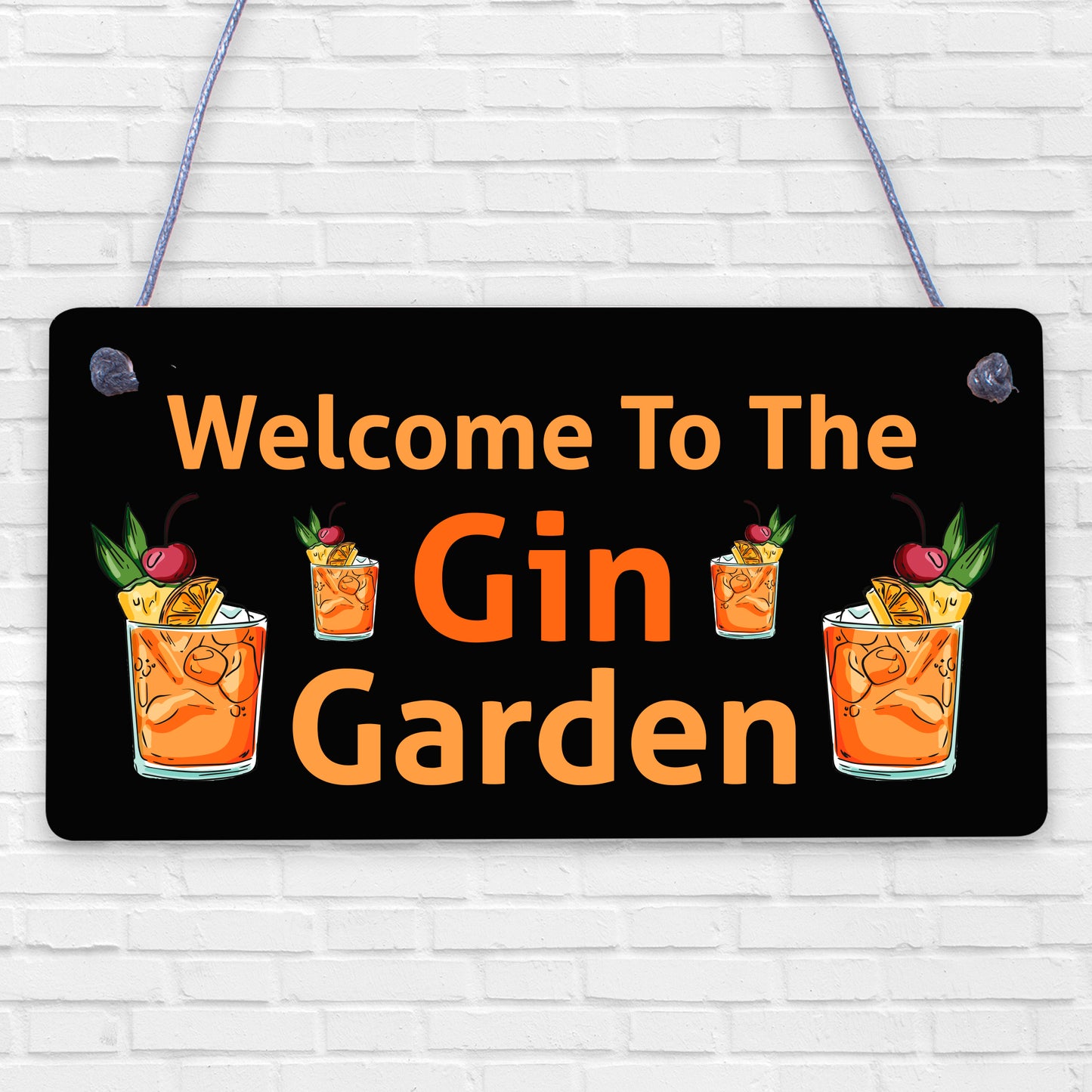 Gin Bar Welcome Sign Novelty Home Bar Decor Gifts Hanging Garden Signs Gin Gift