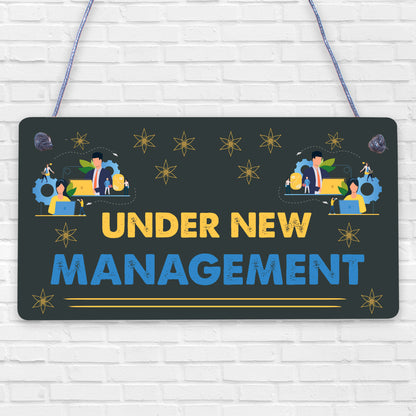 Under New Management Novelty Wedding Night Decoration Hanging Plaque Sign Gift