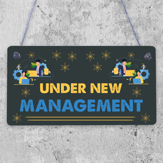 Under New Management Novelty Wedding Night Decoration Hanging Plaque Sign Gift