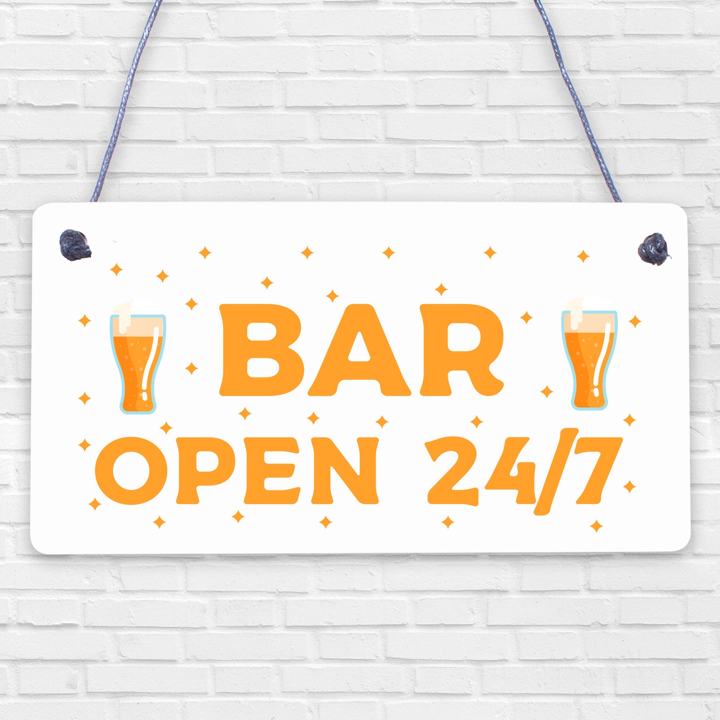 Bar Sign Pub Club Home Bar Open Display Hanging Plaque Kitchen Friendship Gift