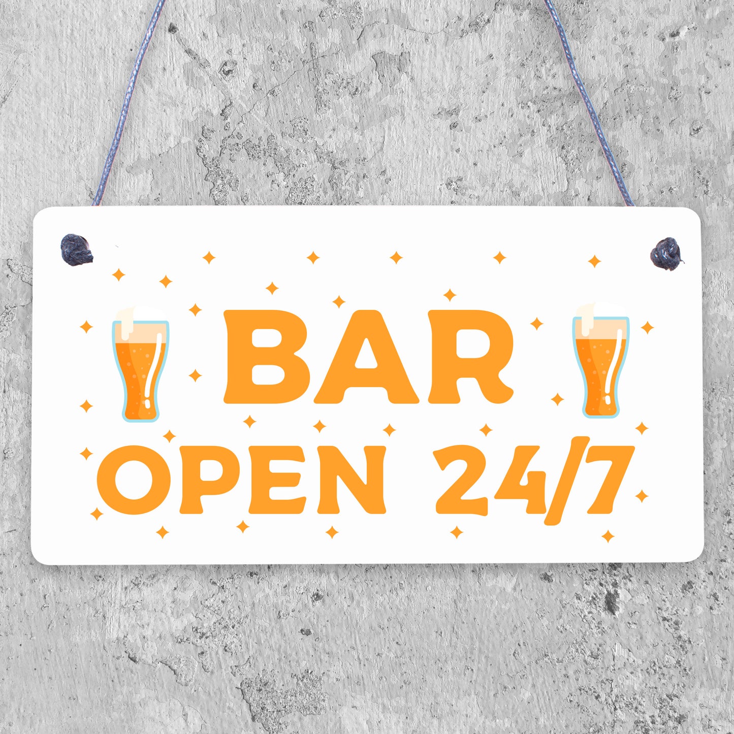 Bar Sign Pub Club Home Bar Open Display Hanging Plaque Kitchen Friendship Gift