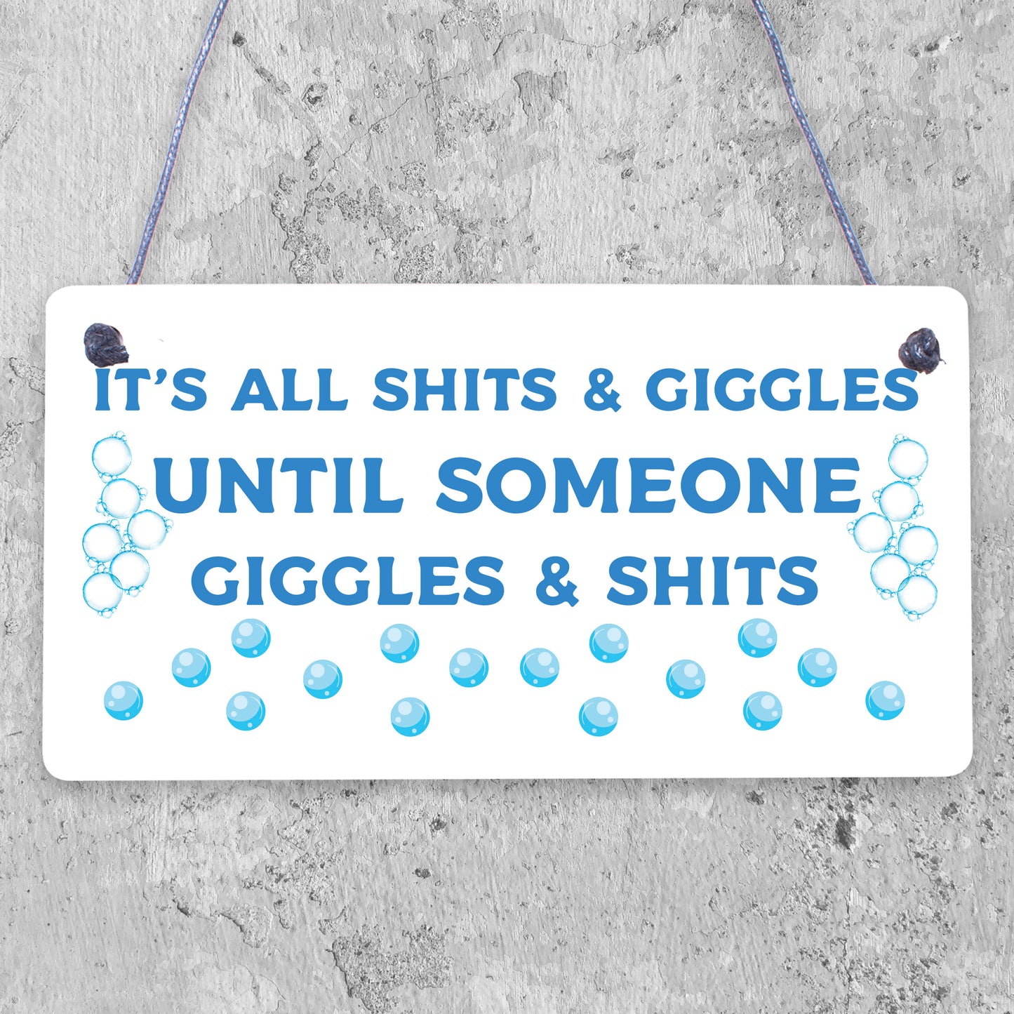 Funny Hot Tub Plaque SH!TS GIGGLES Sign Hanging Garden Summerhouse Sign