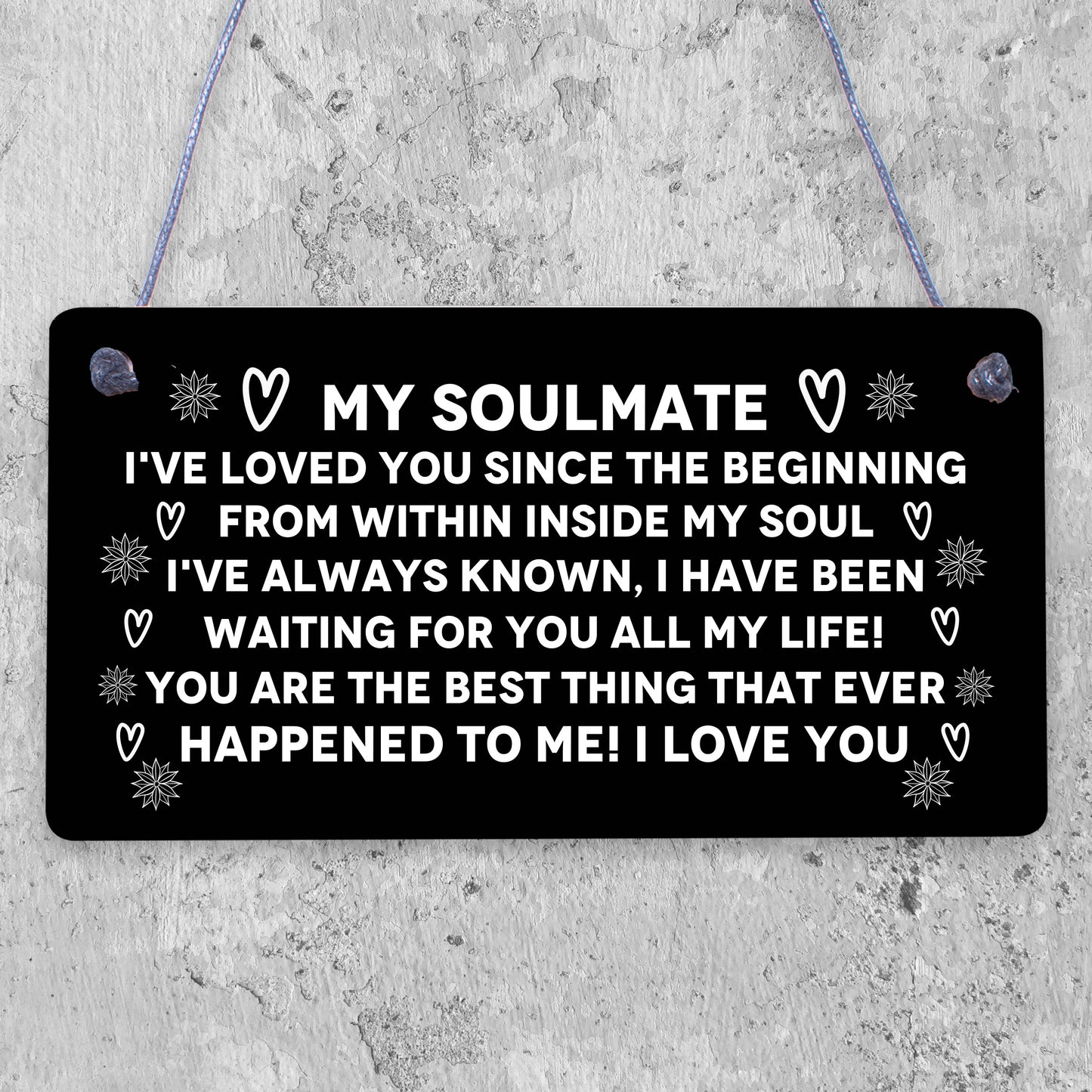 Soulmate Gifts For Him Her Plaque Anniversary Gift Wife Husband Boy Girl Friend