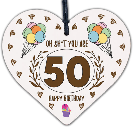 50th Birthday Gifts For Women 50th Birthday Gifts For Men Wooden Heart Keepsake