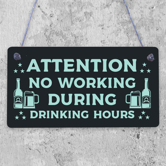 No Working Vintage Beer Bar Pub Plaque Garage Man Cave Retro Sign Gift For Men